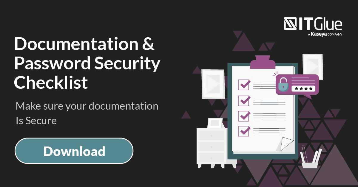 Documentation and Password Security Checklist