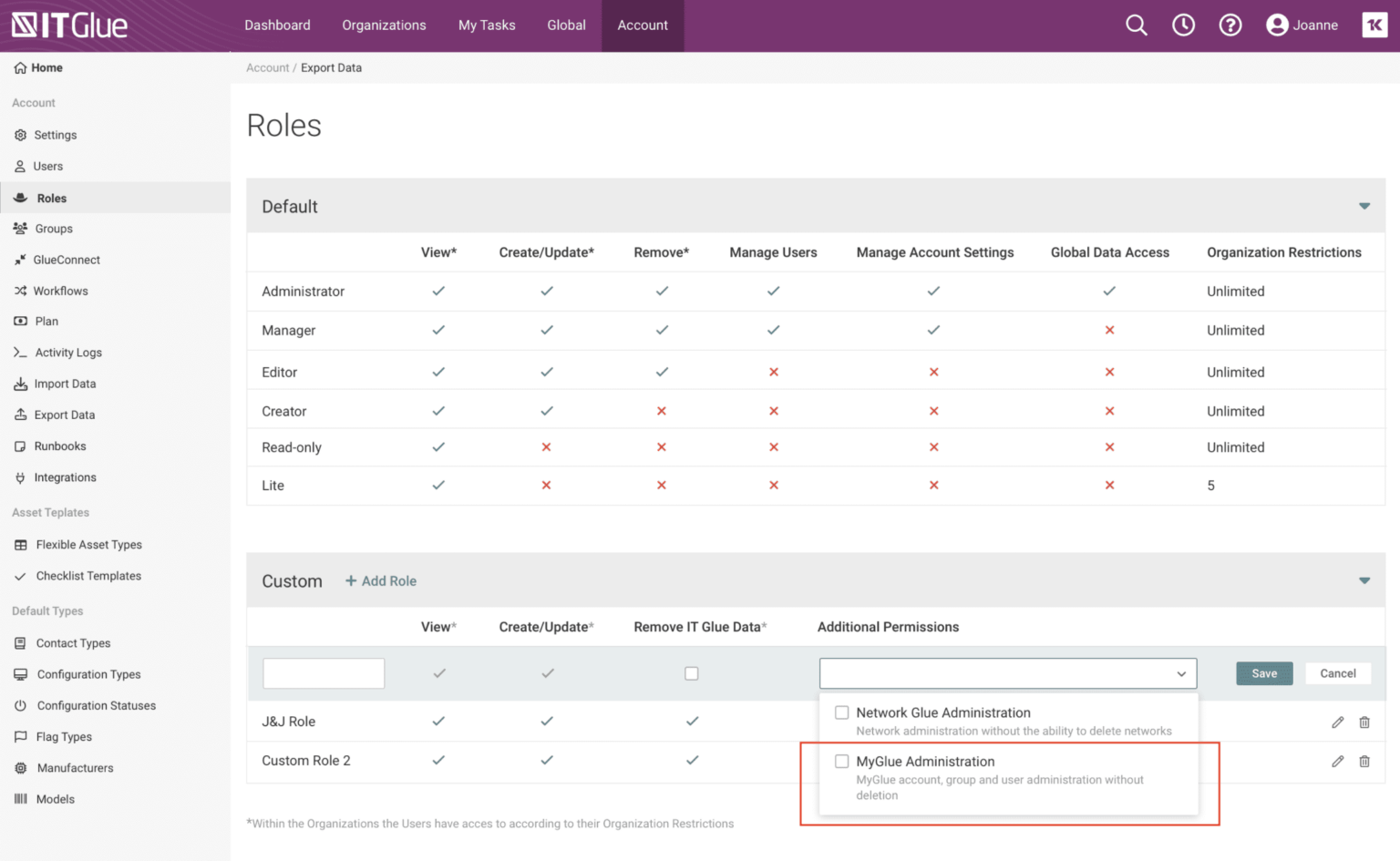 Delegate Your Administrative Tasks With MyGlue Custom Role | IT Glue