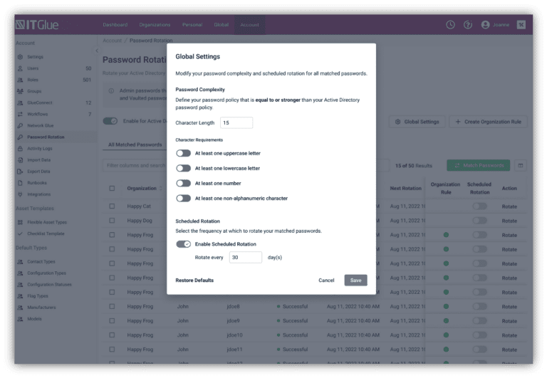 1-Click Active Directory Password Rotation for Enhanced Security | IT Glue