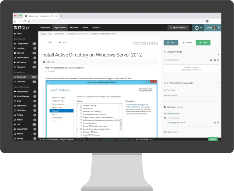 Kb/s Software Knowledge Base & SOPs | IT Glue